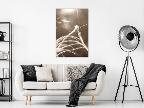 Kunstdruck auf Leinwand 'Fluffy Grass Vertical'