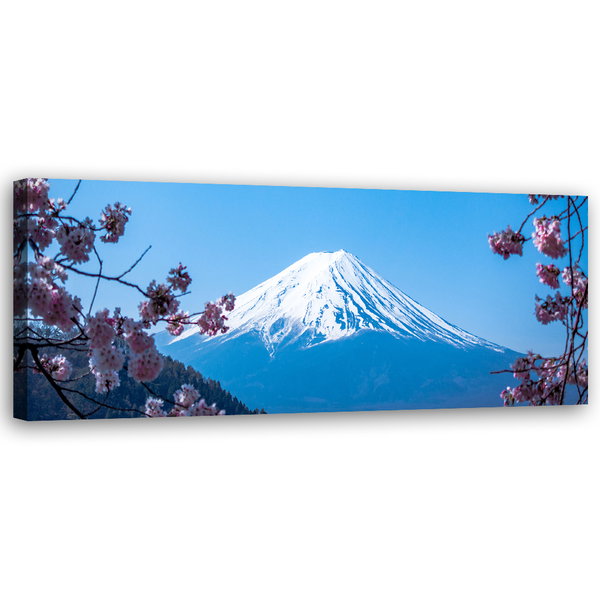 Kunstdruck auf Leinwand 'Blossoms of Mount Fuji'
