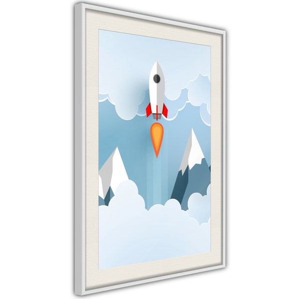 Poster 'Rocket in the Clouds'
