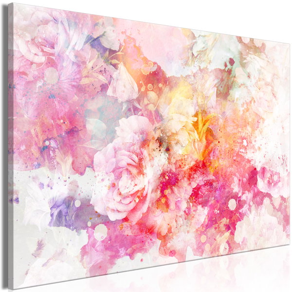 Art print on canvas 'Explosion of Flowers Wide'