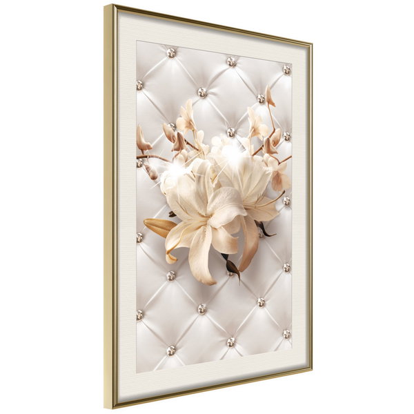 Juliste 'Lilies on Leather Upholstery'