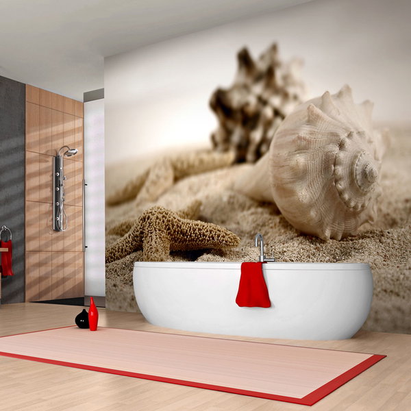 Tapetti 'Beach and Shell'