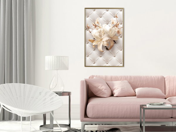 Juliste 'Lilies on Leather Upholstery'