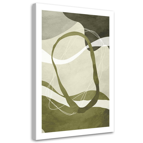 Stampa su tela 'Green Abstract Line'