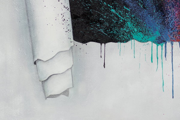 Großzügig aufgetragene Farben