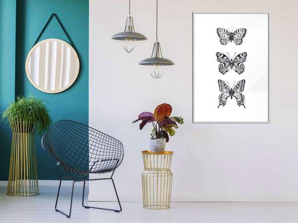Poster 'Three Butterflies'