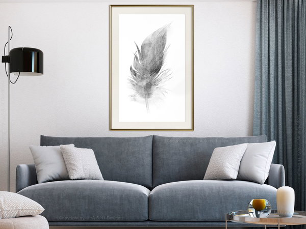 Poster 'Lost Feather (Grey)'