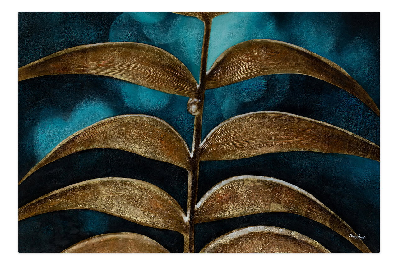 Olieverf schilderijen 'Nature's Treasure' | Handgeschilderd unicum 180x120cm komt in de ruimte goed tot zijn recht.