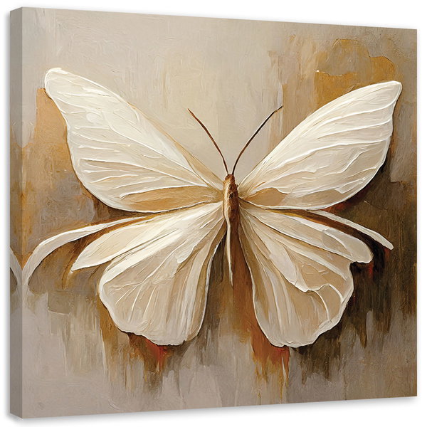 Kunstdruck auf Leinwand 'Whispers of Butterfly Ivory'