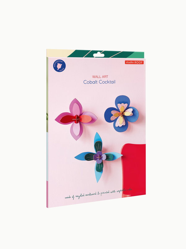 Wanddeko Papier 'Leuchtende Papierblume'
