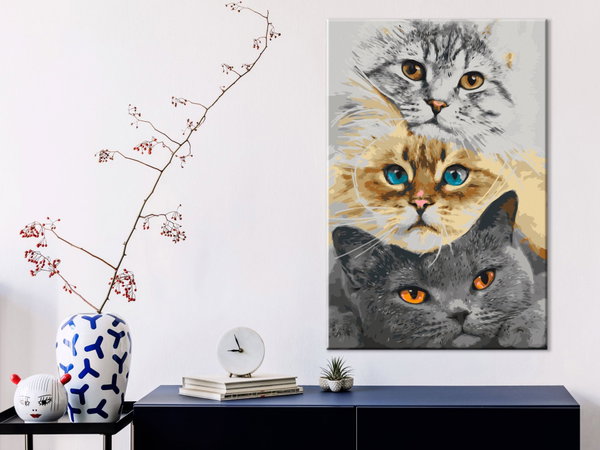 Slikanje po brojevima odrasli 'Cat's Trio'