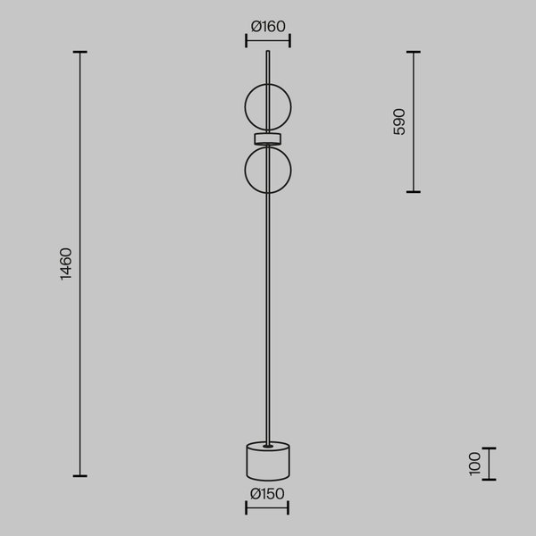 Floor Lamp 'Double Moon 2'