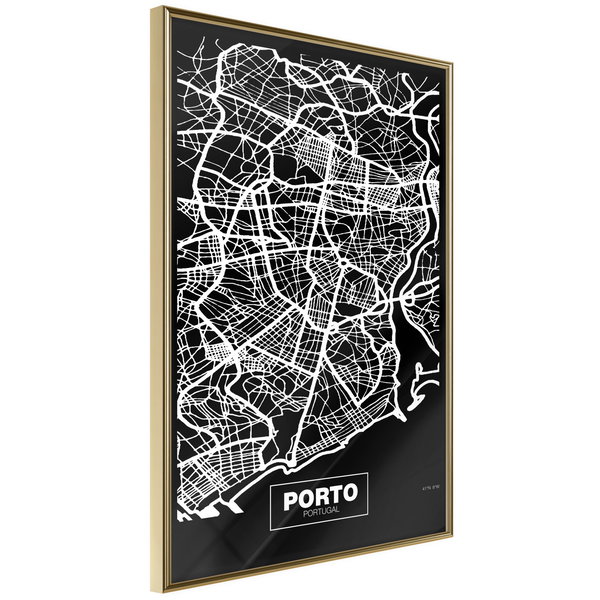 Poster 'City Map: Porto (Dark)'