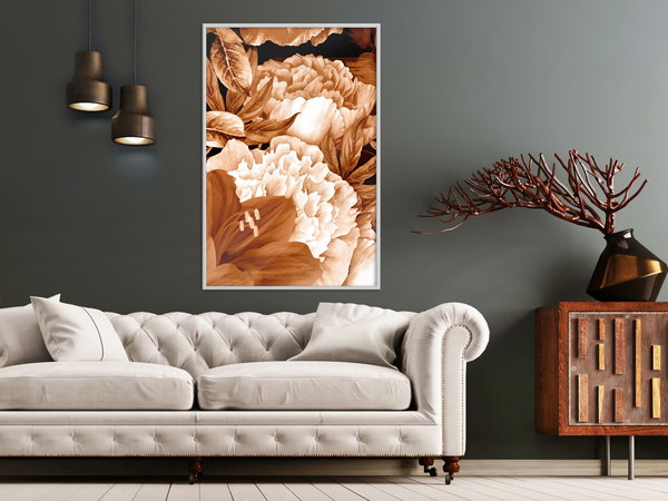 Poster 'Peonies in Sepia'