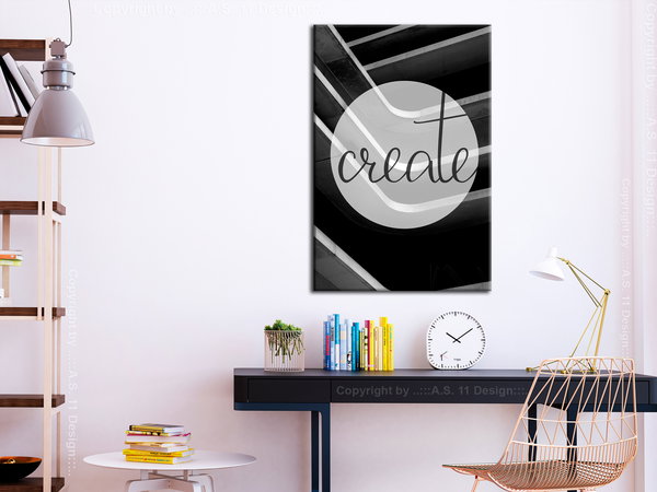 Kunstdruck auf Leinwand 'Create Vertical'
