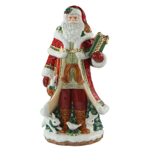 Porcelanowa figura 'Santa with Gift' autorstwa Goebel 15,5x32,5x17,5cm