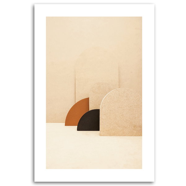 Stampa su tela 'Shapes in Earth Tones'