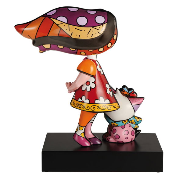 Porcelain figure 'My Lovely Friend' by Romero Britto 7x19x16 inches