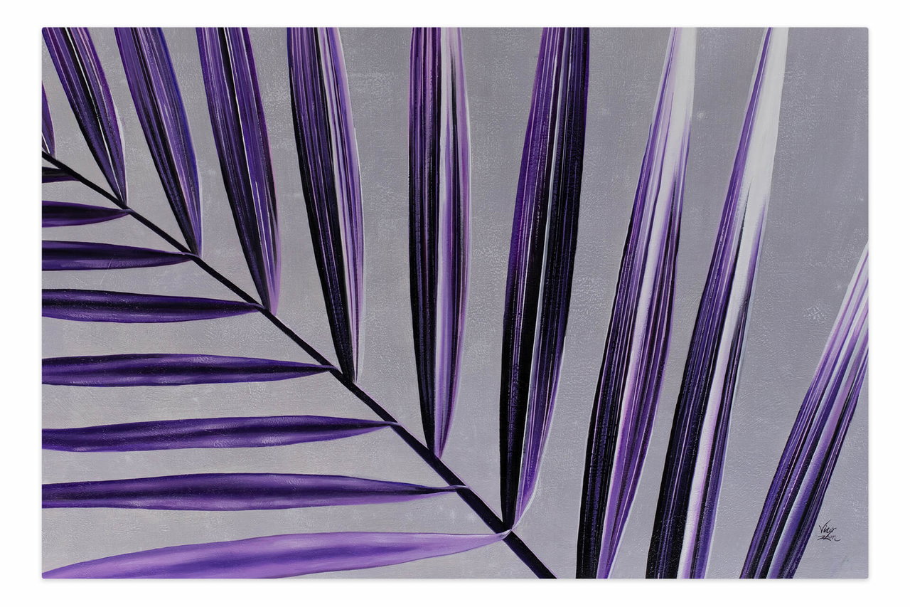 XXL Olieverf schilderijen 'Purple Shades' | Handgeschilderd unicum in de ruimte.