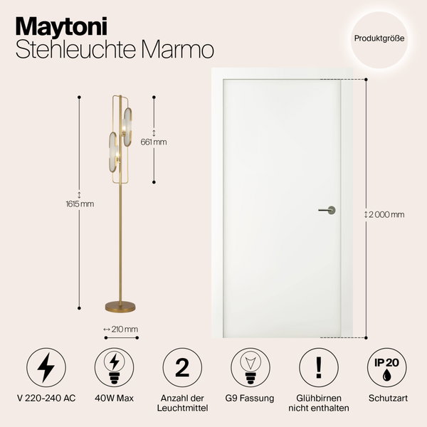 Stehlampe 'Marmo'