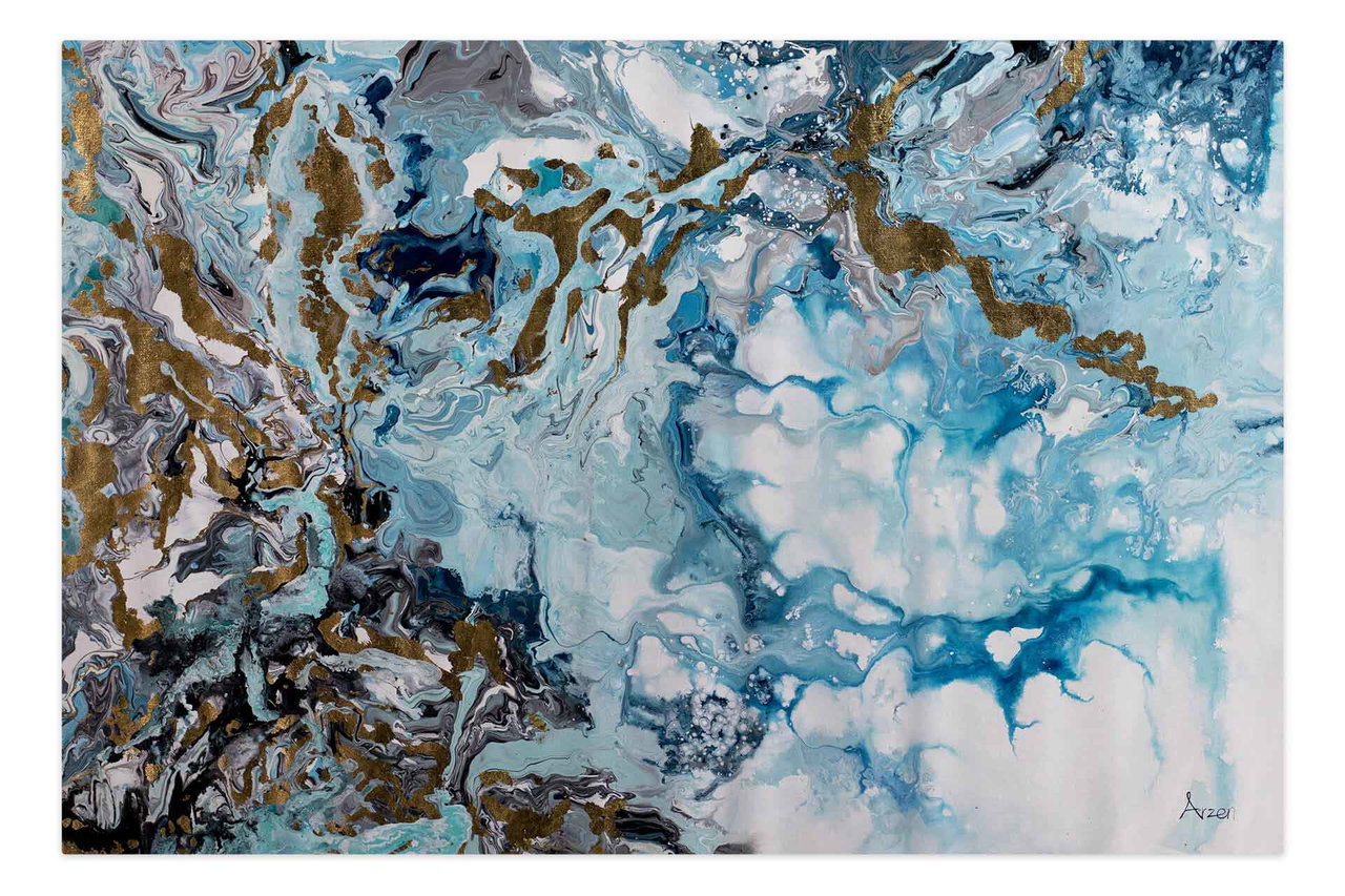 Schilderij 'Riches of the Sea' | Handgeschilderd unicum 180x120cm komt in de ruimte goed tot zijn recht.