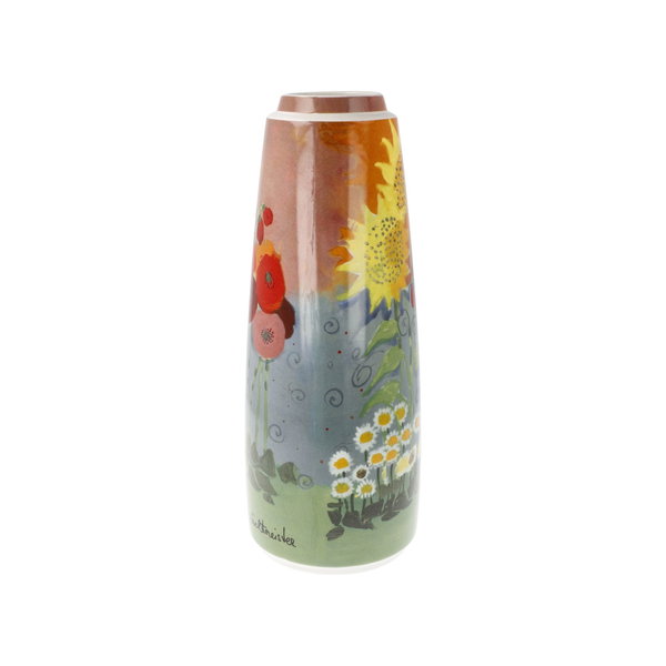 Porzellan Vase 'Summertime in the Garden' von Rosina Wachtmeister 10,5x26,5x10,5cm