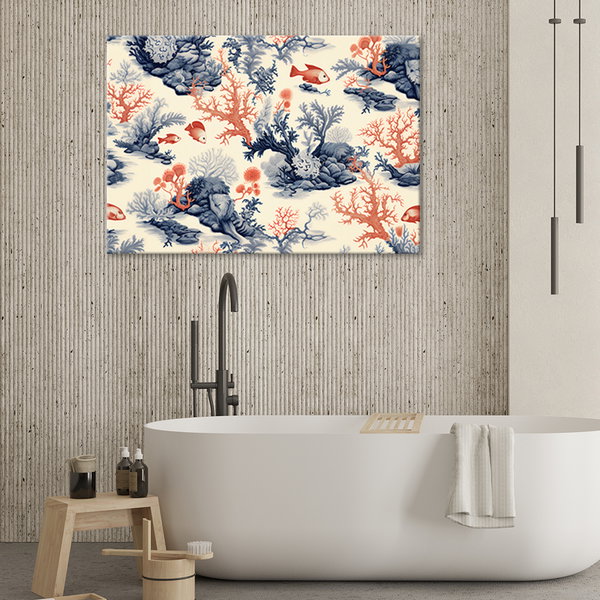 Kunstdruck auf Leinwand 'Fish and Corals 3'