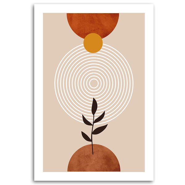 Kunstdruck auf Leinwand 'Geometric Botanical'
