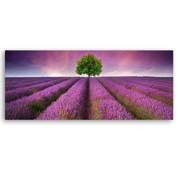 Kunstdruck auf Leinwand 'Lavender Sunset Symphony'