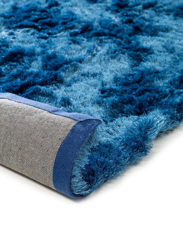 Design Hochflorteppich Whisper Blau