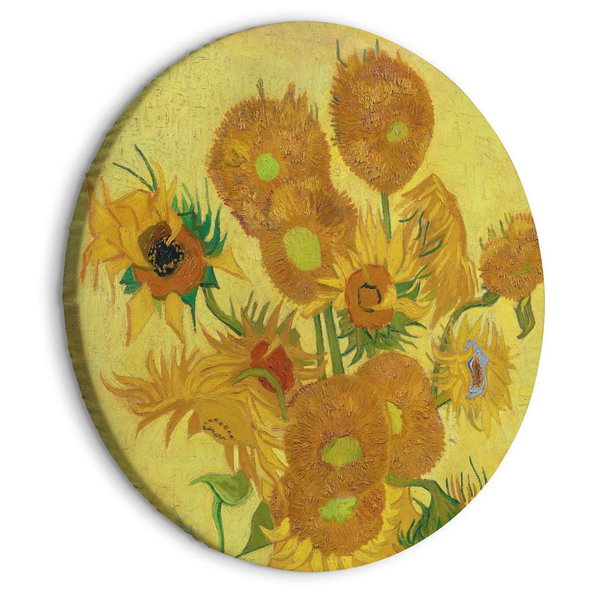 Quadro rotondo 'Gogh's Sunflowers 2'