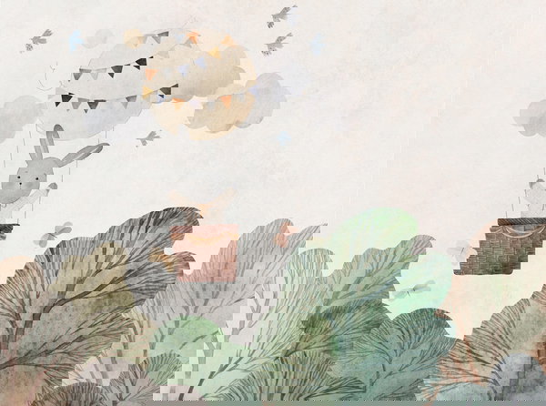 Papier peint 'Bunny Balloon' 371x280cm