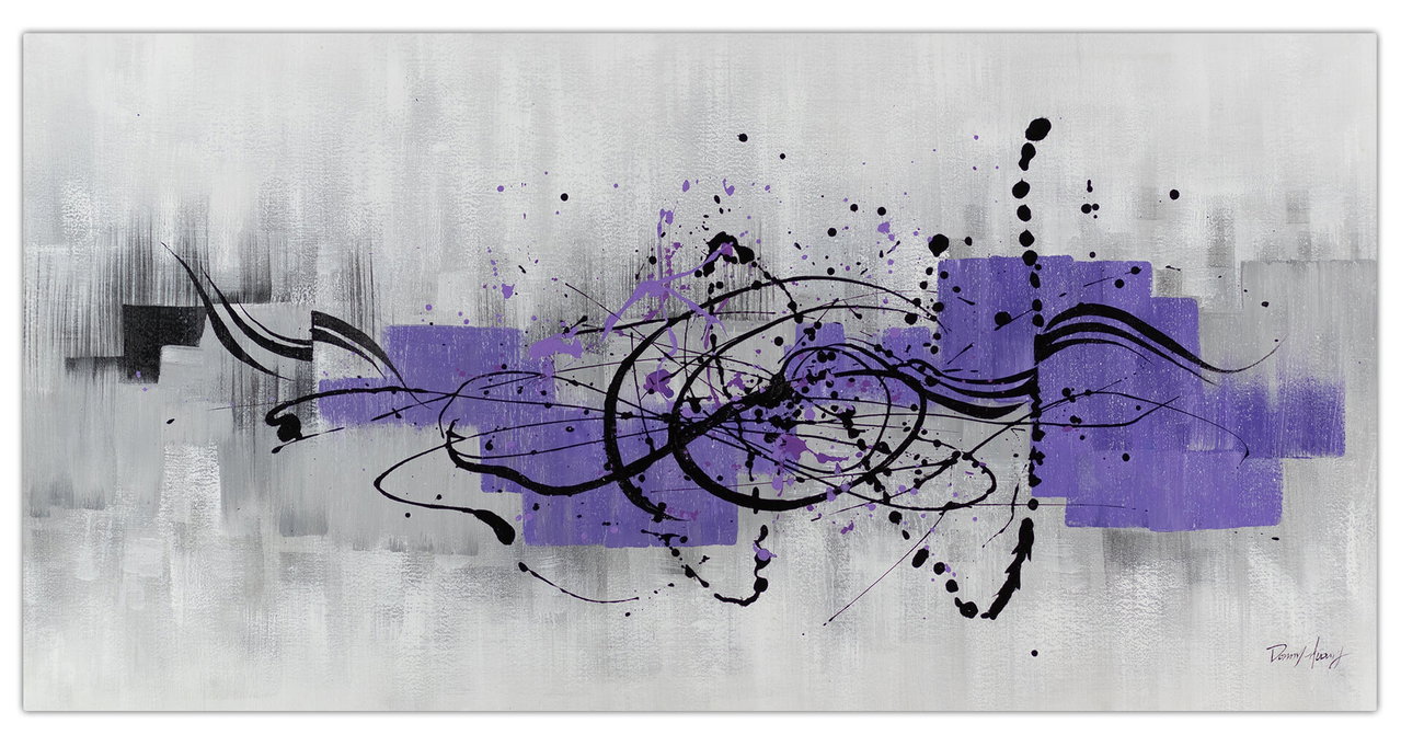XXL Olieverf schilderijen 'Abstract Elegance' | Handgeschilderd unicum komt in de ruimte goed tot zijn recht.