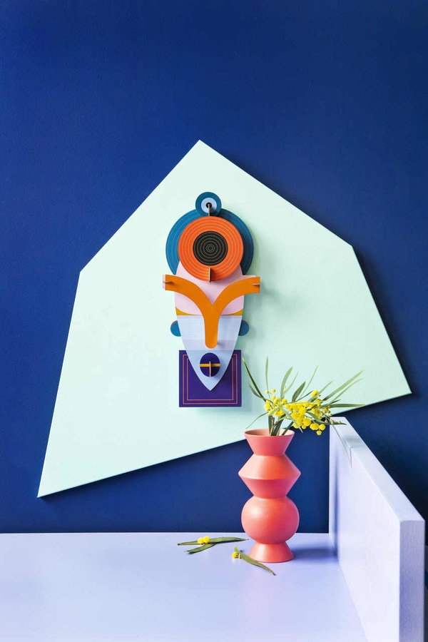 Wanddeko Papier 'Lamu-Maske'