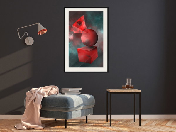 Poster 'Red Solid Figures'