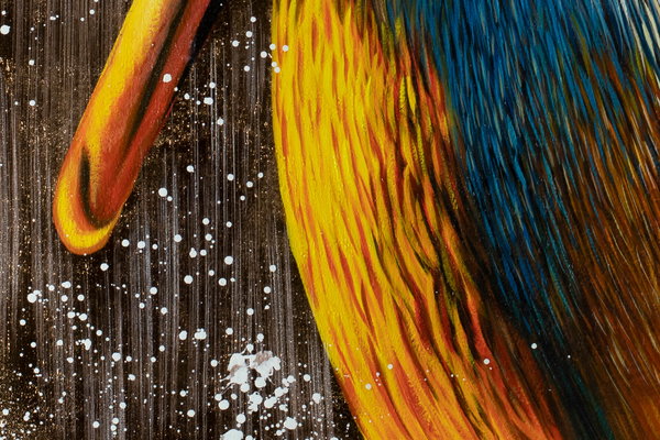 Großzügig aufgetragene Farben