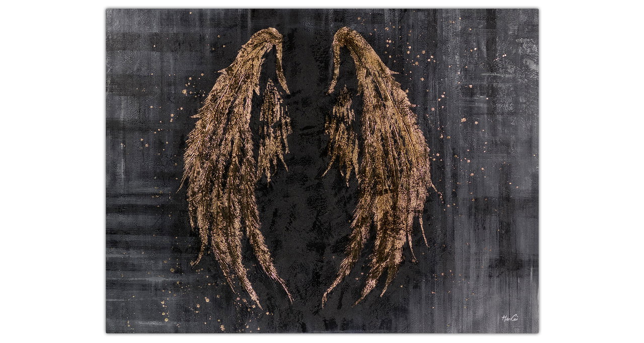 XXL Olieverf schilderijen 'An Angel's Power' | Handgeschilderd unicum komt in de ruimte goed tot zijn recht.