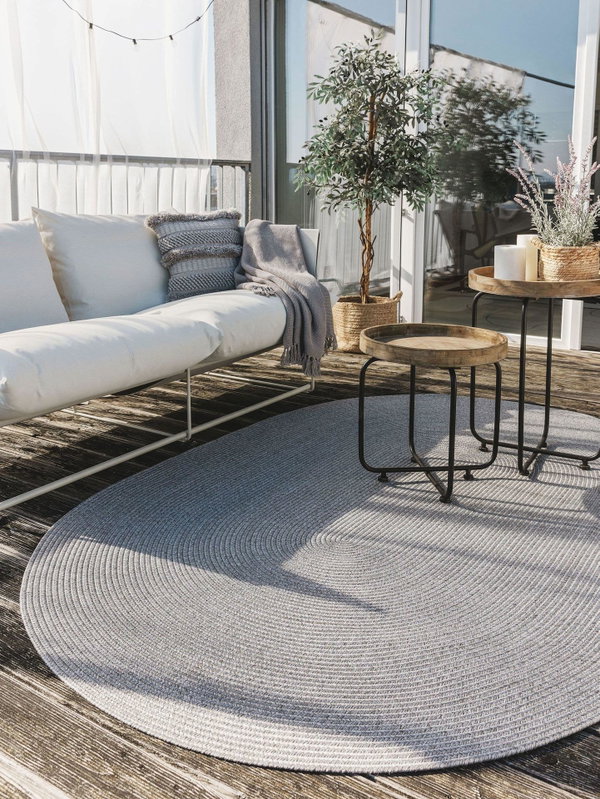 Design In- &amp; Outdoor-Teppich Nandi Grau