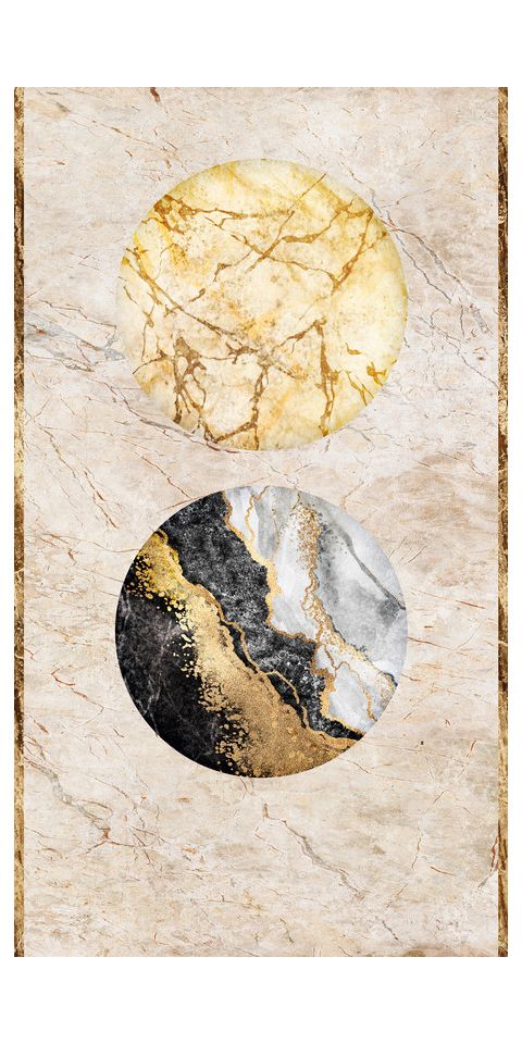 Papel de parede 'Marble Spheres' 159x280cm