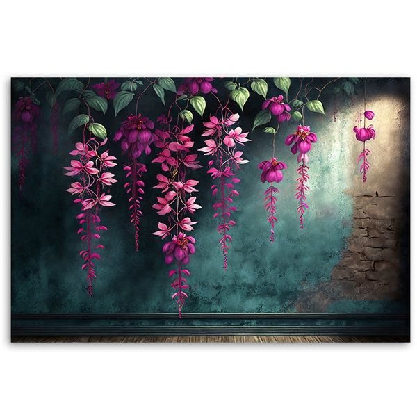 Kunstdruck auf Leinwand 'Hanging Purple Flowers 2'