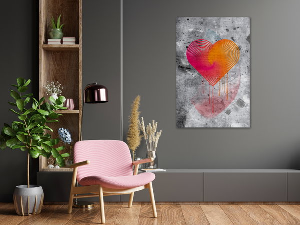 Art print on canvas 'Sincere Confession Vertical'