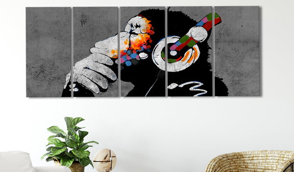 Kunstdruck auf Leinwand 'Hot Rhythms (5-teilig) Narrow'
