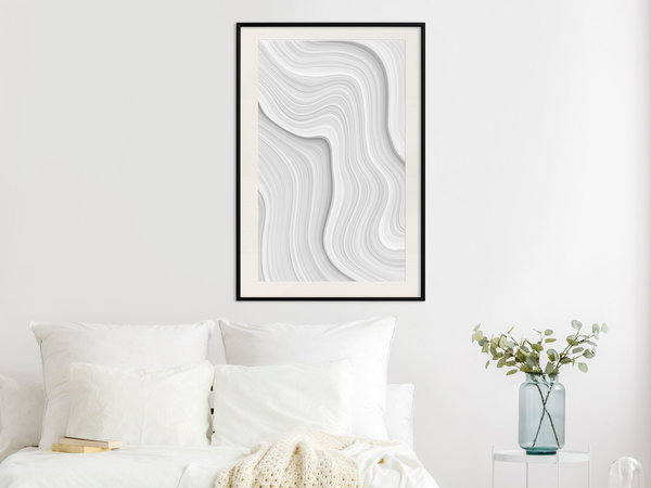 Poster 'Snow Contour Lines'