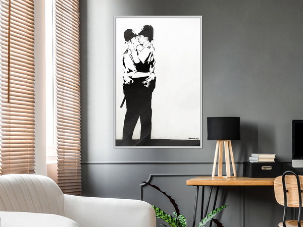 Poster 'Policemen Kissing'