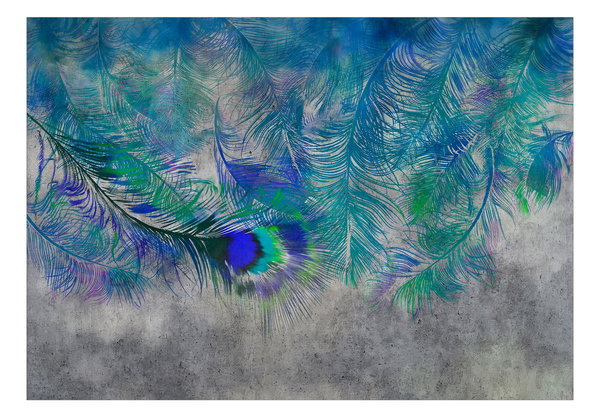 Selbstklebende Tapete 'Peacock Feathers'