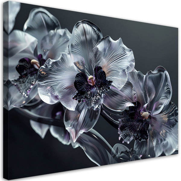 Impression sur toile 'Gray Prism Blossoms'