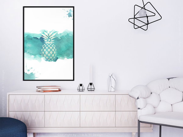 Poster 'Pineapple in Watercolours'
