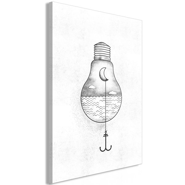 Art print on canvas 'Anchored Moon Vertical'