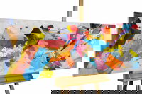 Handgemaltes Gemälde 'Combustion of Colour' 150x50cm | inkl. Echtheitszertifikat
