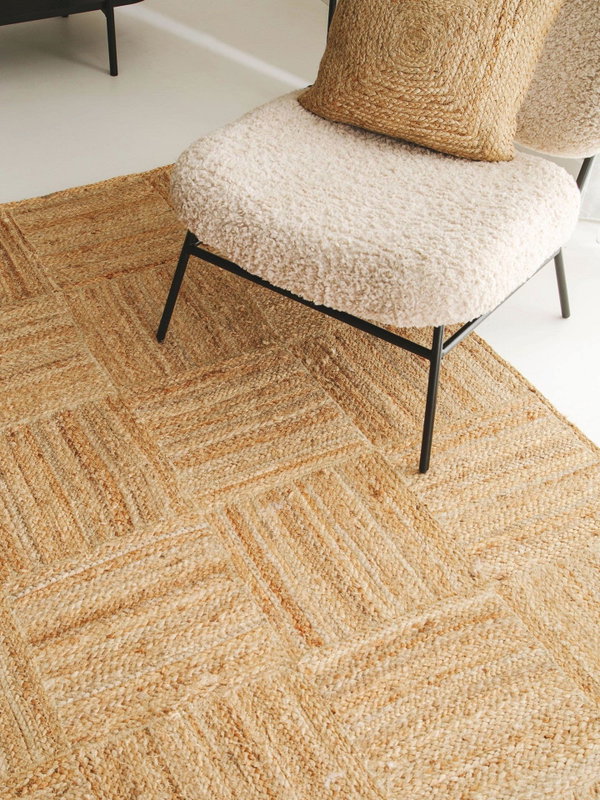 Design Juteteppich Jutta Hellbraun